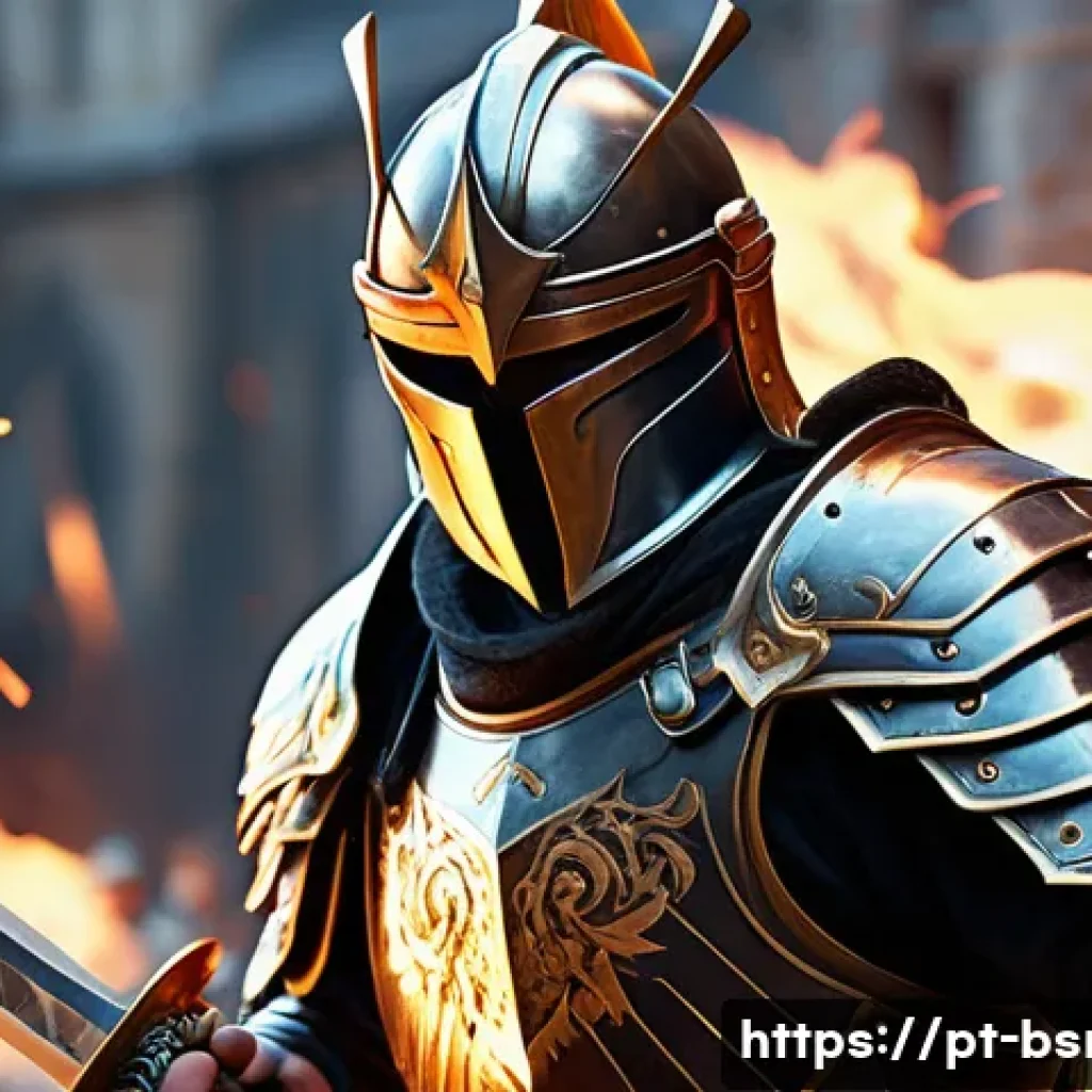블레이드소울 레볼루션 클래스별 주요 역할 - A dynamic close-combat warrior scene featuring a Swordmaster clad in detailed, ornate armor with a g...